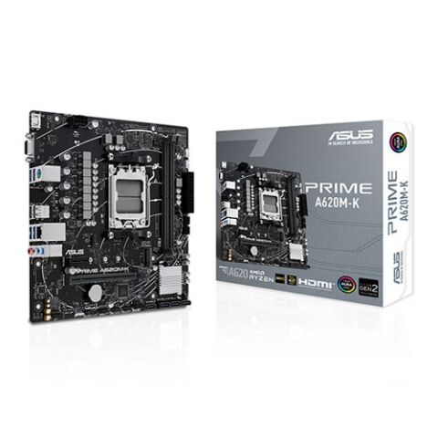 ASUS PRIME A620M-K DDR5 HDMI PCIe 16X v4.0 AM5 mATX