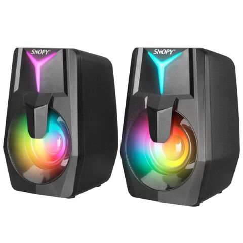 <![CDATA[Snopy SN-X22 STYLE 2.0 Multimedia Led Işıklı 3W*2 Siyah USB Gaming Speaker Hoparlör]]>