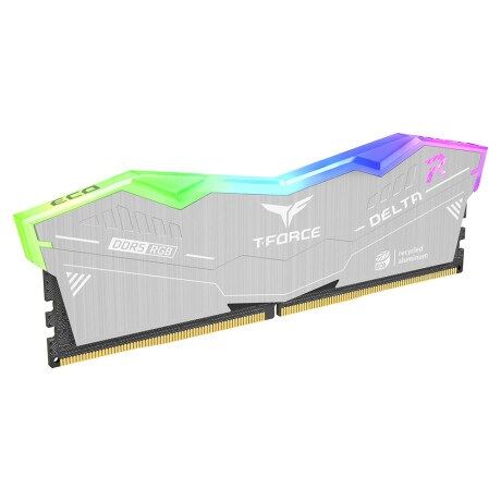 TEAM 64GB (2X 32GB) DDR5 6000MHZ CL38 RGB DUAL KIT PC RAM T-FORCE DELTA ECO SILVER FF2D564G6000HC38JDC01