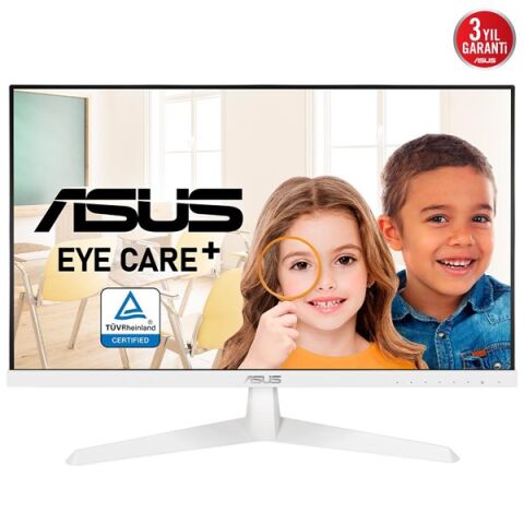 ASUS 23.8'' IPS VY249HE-W 1MS 75Hz HDMI EV Ofis Tipi Monitör Beyaz Outlet (Kutu Açık)