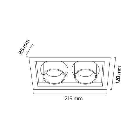 Goya Gy 3052-14 2x14 Watt COB Ledli Mağaza Armatürü