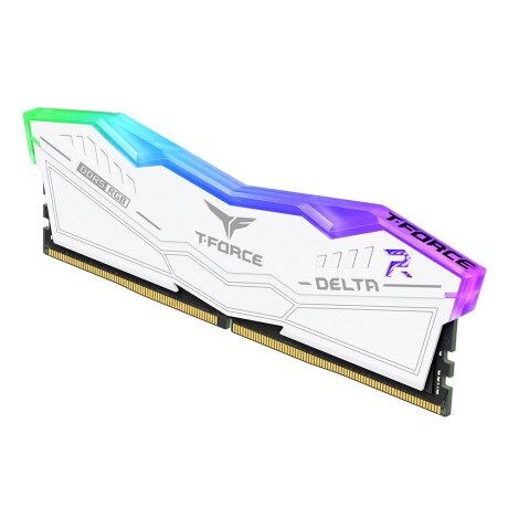 TEAM 32GB (2X 16GB) DDR5 5600MHZ CL38 RGB DUAL KIT PC RAM T-FORCE DELTA FF4D532G5600HC38GDC01 BEYAZ