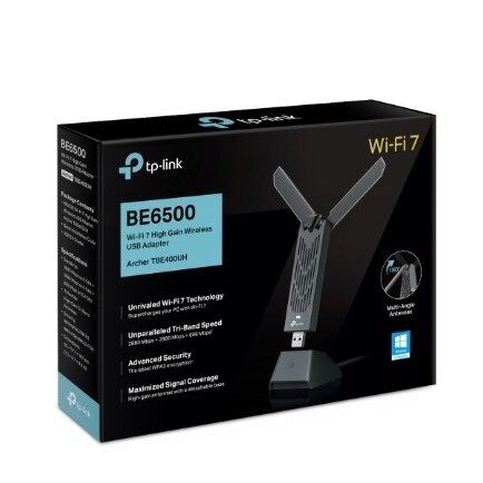TP-LINK ARCHER TBE400UH BE6500 WİFİ7 KABLOSUZ TRI-BAND USB 3.0 ADAPTÖR