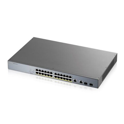 ZyXEL 24port 375w FULL PoE GS1350-26HP GIGABIT 2X SFP Yönetilebilir Switch