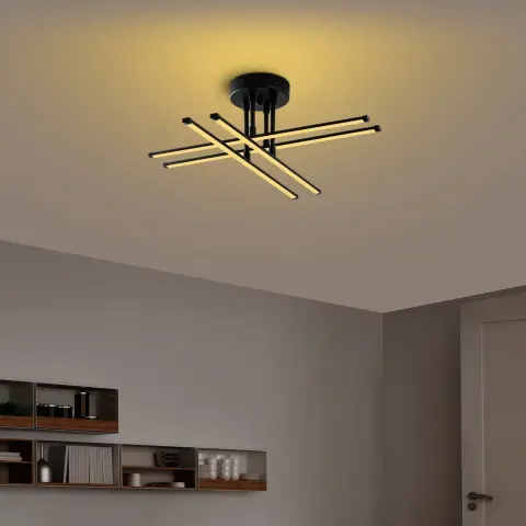 Pütürlü Siyah Led'Li Avize PER-13661