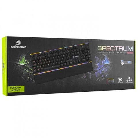 GameBooster G906B Spectrum Rainbow Aydınlatmalı Bileklikli Mekanik Oyun Klavyesi