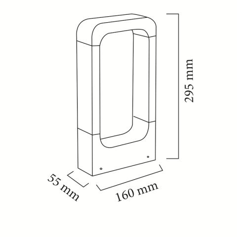 Goya Gy 6250 12 Watt Bahçe Armatürü Siyah - 3000K - Gün Işığı