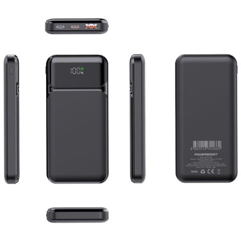 POWERBOOST NIGHT 105B 10000mAh 22.5W LCD Siyah Taşınabilir Şarj Cihazı Powerbank