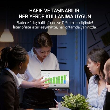 EZCOOL 15.6'' IPS DOKUNMATIK E15T 4MS 60HZ mHDMI-USBC TAŞINABİLİR MONİTÖR