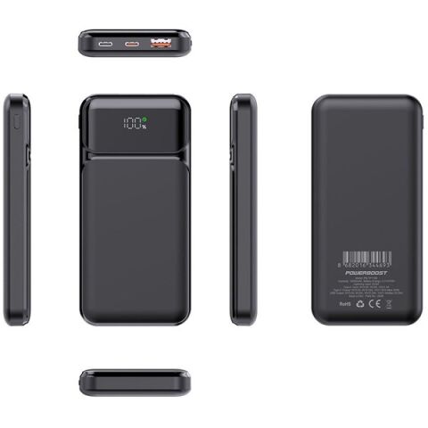 POWERBOOST NIGHT 115B 10000mAh 22.5W LCD GizliLED Siyah Taşınabilir Şarj Cihazı Powerbank