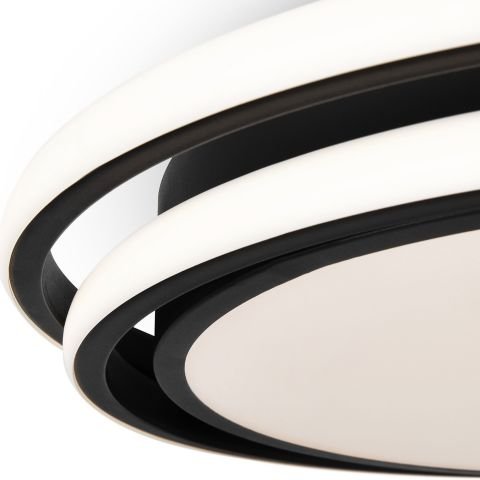 Plafonyer Led Avize PLA36503 İkili Oval Plafonyer Antrasit RAL7016 - 3000K - Gün Işığı