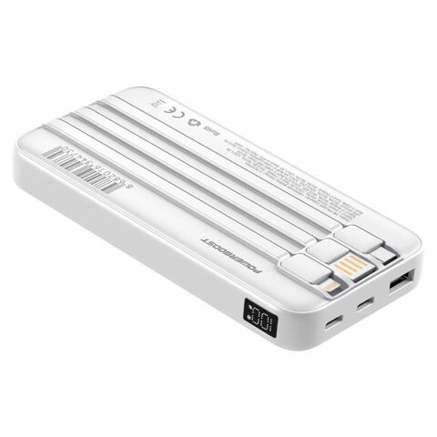 <![CDATA[POWERBOOST PRIME 130W 10000mAh 22.5W Dahili Kablolu LCD Beyaz Taşınabilir Şarj Cihazı Powerbank]]>