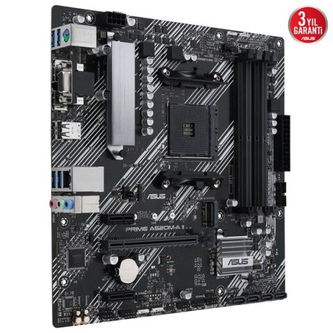ASUS PRIME A520M-A II/CSM DDR4 HDMI DP PCIe 16X v4.0 AM4 mATX Kurumsal Anakart