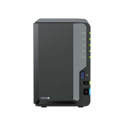 <![CDATA[SYNOLOGY DS224-2G PLUS CELERON QC- 2 GB RAM- 2-diskli Nas Server (Disksiz)]]>