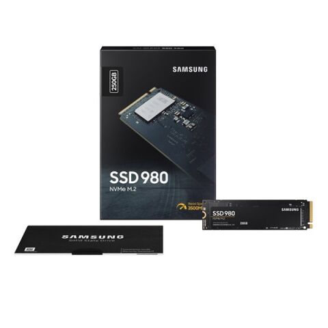 SAMSUNG 250GB SSD980 MZ-V8V250BW 2900- 1300MB/s M2 PCIe NVMe Gen3 Disk