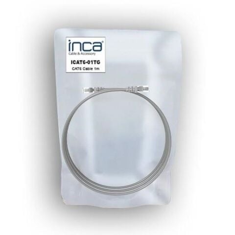 INCA 1m CAT6 Utp ICAT6-01TG Gri Patch Kablo