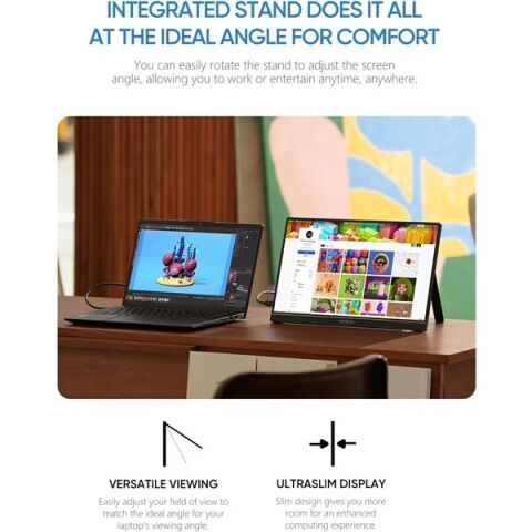 ARZOPA 15.6'' IPS A1 60Hz USB-C/mHDMI Taşınabilir Monitör (1920 X 1080)