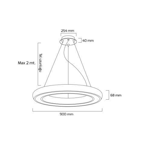 Goya Gy 8122-90 122 Watt Sarkıt Linear Armatur