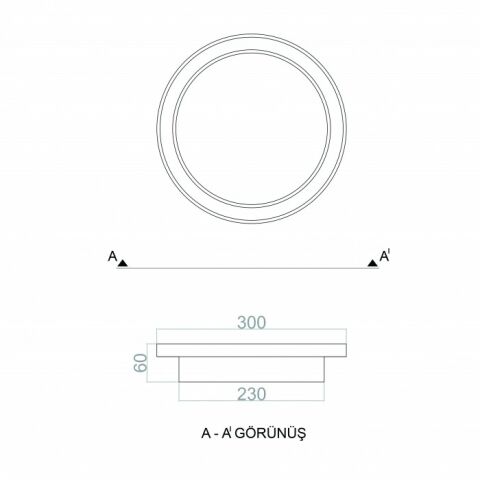 Plafonyer Led Avize Basis PLP54098