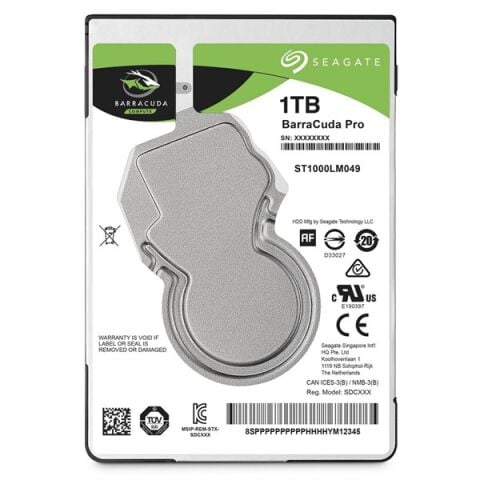 SEAGATE 2,5'' 1tb Barracuda Pro ST1000LM049 7200rpm 128mb Sata III Notebook Harddisk