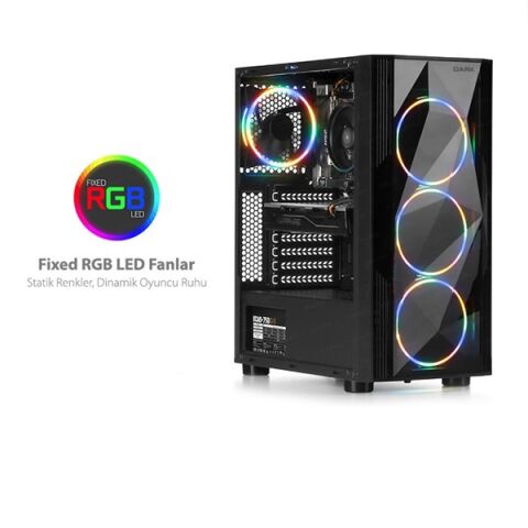 DARK DIAMOND PRO DKCHDIAMONDPRO500 500W Gaming Mid-Tower PC Kasası
