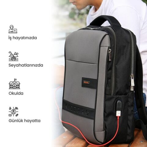 NPO Prestige Smart 16'' Gri Notebook Sırt Çantası