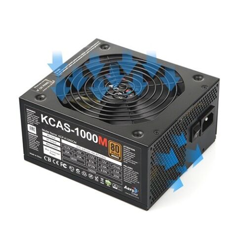 AEROCOOL 1000W 80+ BRONZE KCAS AE-KCAS1000M 14cm Fanlı Power Supply