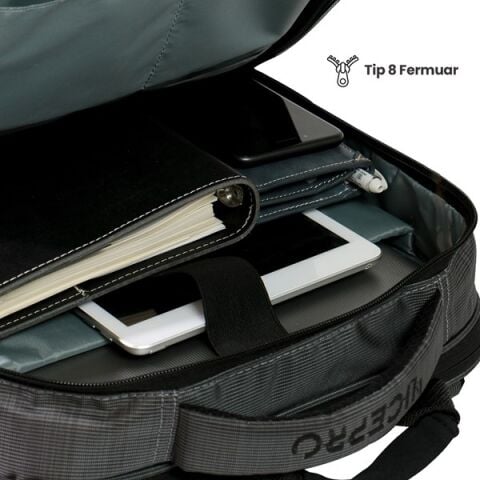 NPO TRV02 Travela 16'' Siyah Notebook Sırt Çantası Genişleyebilir