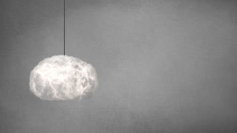 Bouffee Cloud Medium Bulut Sarkıt Aydınlatma Beyaz Işık Siyah Kordonlu