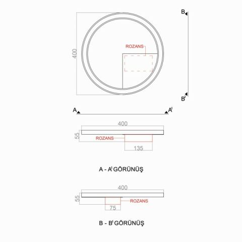 Plafonyer Led Avize Rotund Light PLP54104U