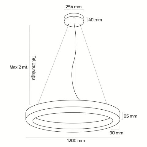 Goya Gy 8112-120 163 Watt Sarkıt Linear Armatür