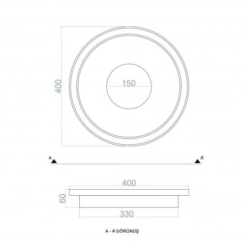 Plafonyer Led Avize Ratas PLP54104Y