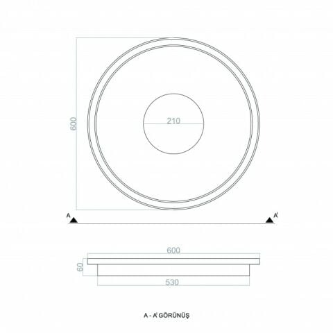 Plafonyer Led Avize Ratas PLP54105Y