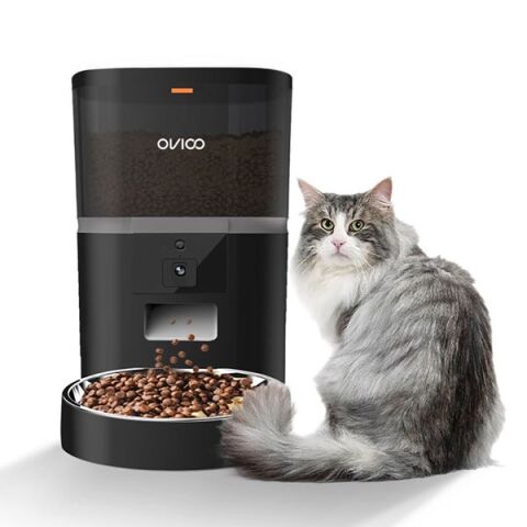 <![CDATA[OVIOO QQ005 6 Litre Kameralı ve Uzaktan Wifi Bağlantılı Paslanmaz Kaseli Kedi ve Köpek Besleyici]]>