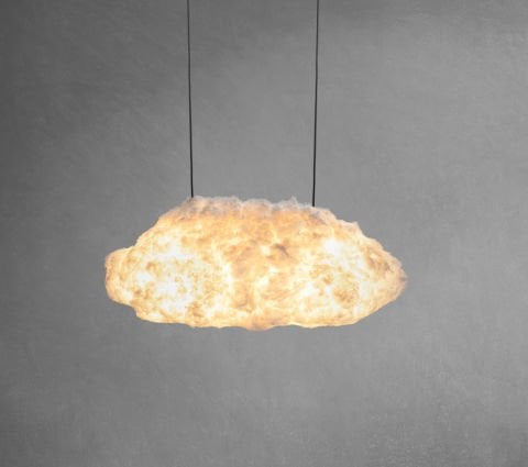 Bouffee Cloud Large Bulut Sarkıt Aydınlatma Gün Işığı Siyah Kordonlu
