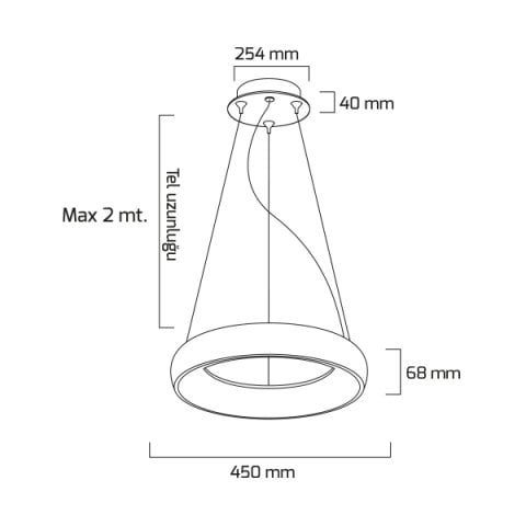 Goya Gy 8121-45 41 Watt Sarkıt Linear Armatur