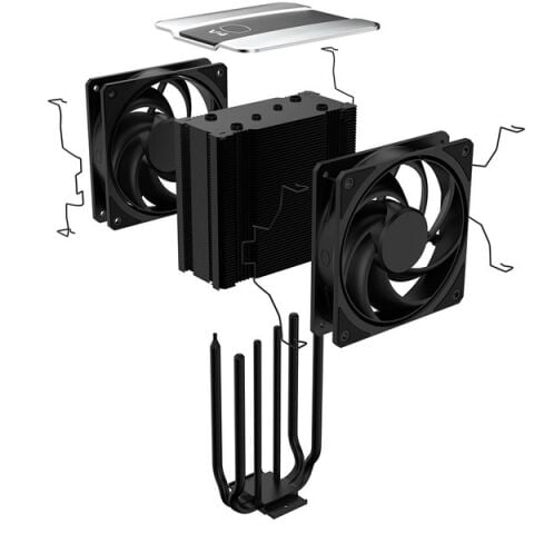 COOLERMASTER V4 ALPHA 3DHP MAZ-T2HP-217PK-R1 AM5-1851P HAVA SOĞUTMALI DUAL İŞLEMCİ FANI