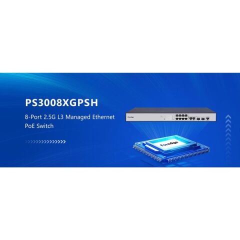 FOREDGE 8port POE PS3008XGPSH 8-2.5 GBE/2-10 GBE 2-10GBE SFP 250W LAYER3 YÖNETİLEBİLİR SWITCH