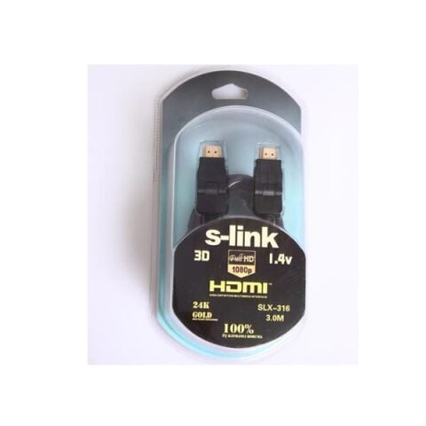 S-LINK SLX-318 HDMI & HDMI 5metre L Kablo