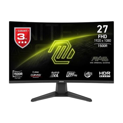 MSI 27'' RAPID VA MAG 276CF E20 0.5MS 200HZ HDMI-DP KAVISLI GAMING MONİTÖR
