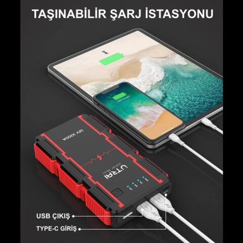 <![CDATA[UTRAI Jstar Mini 13000mAh Jump Starter Taşınabilir Akü Takviye Kiti (JS-MINI)]]>