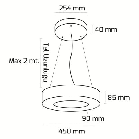 Goya Gy 8112-45 41 Watt Sarkıt Linear Armatür