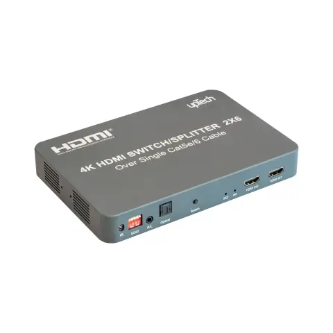 Uptech KX1426 HDMI 2x6 Matrix Switch with Extender 120m 2 in 6 Out