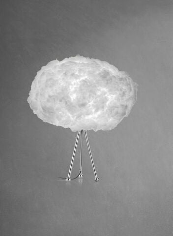 Bouffee Cloud Abajur Bulut Aydınlatma Beyaz Işık Krom Tripod Ayak