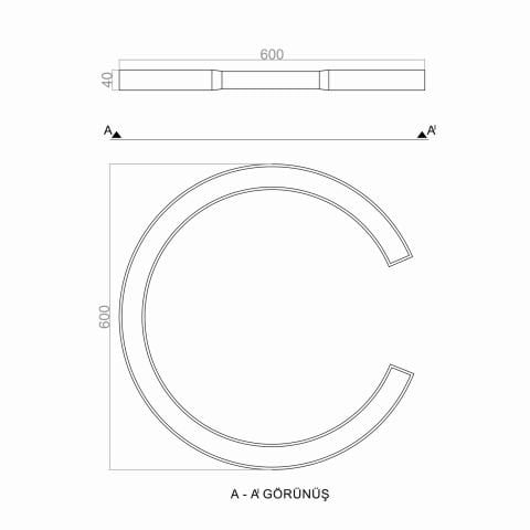 Plafonyer Led Avize PLA31032 C Simit Plafonyer