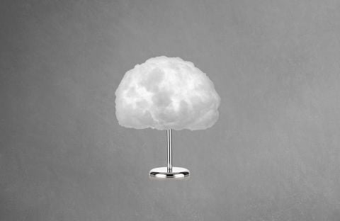 Bouffee Cloud Abajur Bulut Aydınlatma Beyaz Işık Krom Tek Ayak