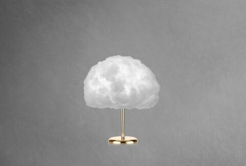 Bouffee Cloud Abajur Bulut Aydınlatma Beyaz Işık Gold Tek Ayak