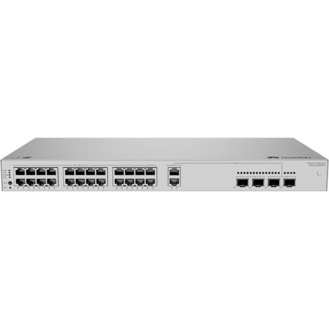 HUAWEI 24port 400W PoE eKIT S220S-26PN4JX GIGABIT 2-SFP 2.5GbE-2-SFP 10GbE Yönetilebilir Switch RackMount Layer2