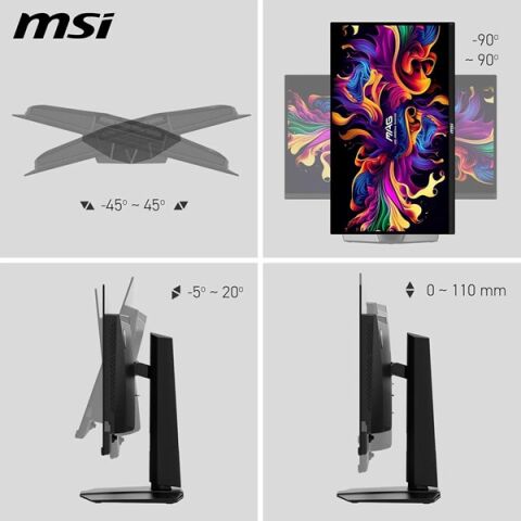 MSI 26.5'' QD OLED MAG 271QPX 0.03MS 360HZ HDMI-DP USBC GAMING MONİTÖR 2560X1440