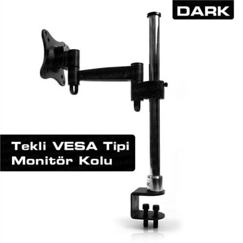 DARK 10/32'' DK-AC-VM10 Hareketli Siyah 1 kollu Monitör Askı Aparatı